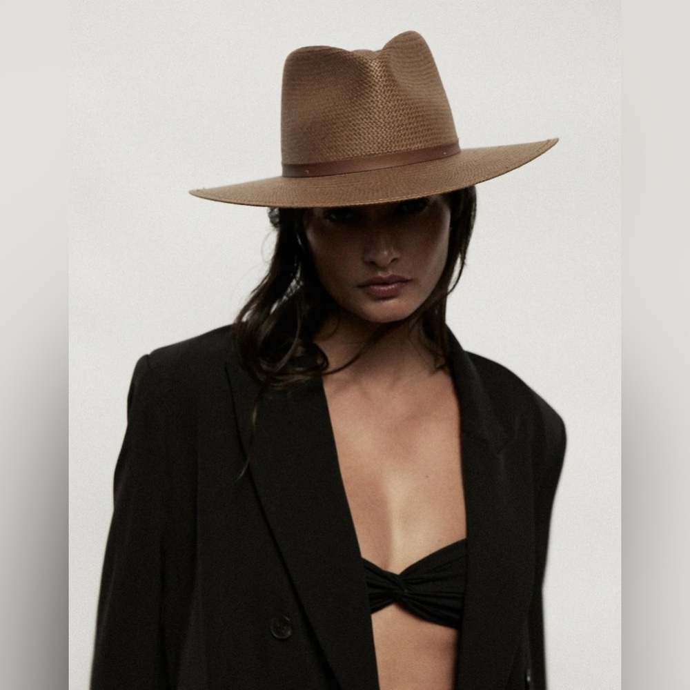 Janessa Leoné Sherman 100% Straw Hat size M - Picture 3 of 12